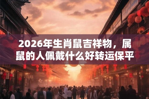2026年生肖鼠吉祥物，属鼠的人佩戴什么好转运保平安？