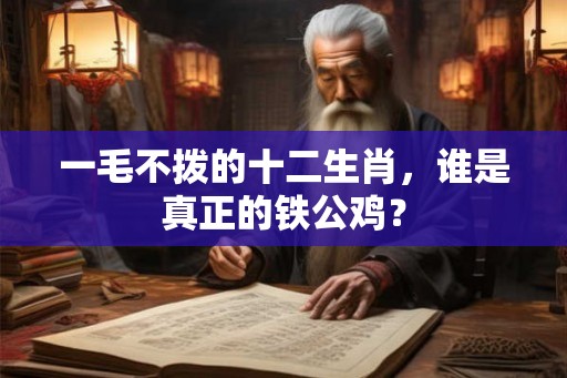 一毛不拨的十二生肖，谁是真正的铁公鸡？