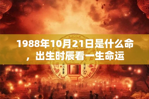 1988年10月21日是什么命，出生时辰看一生命运