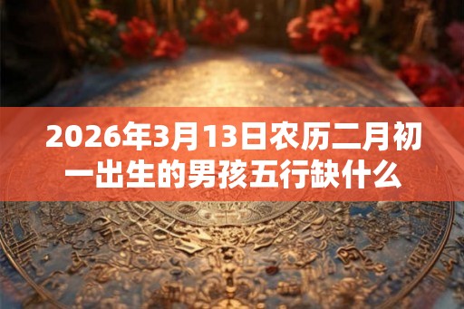 2026年3月13日农历二月初一出生的男孩五行缺什么