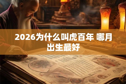 2026为什么叫虎百年 哪月出生最好
