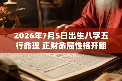 2026年7月5日出生八字五行命理 正财命局性格开朗