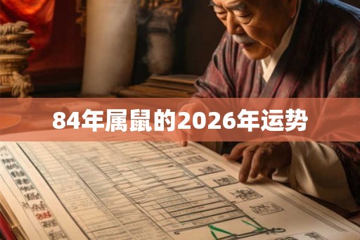 84年属鼠的2026年运势