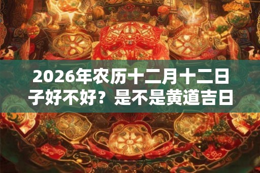2026年农历十二月十二日子好不好?是不是黄道吉日? 2026年农历十二月十二日子好不好?是不是黄道吉日?
