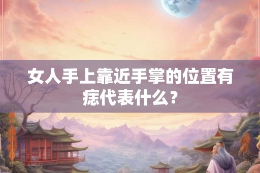女人手上靠近手掌的位置有痣代表什么？