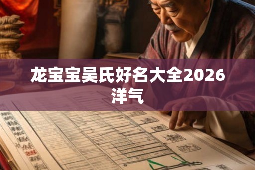 龙宝宝吴氏好名大全2026洋气