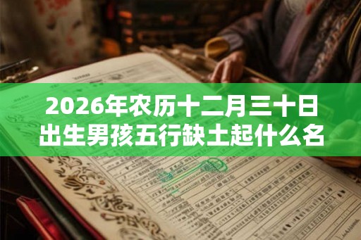 2026年农历十二月三十日出生男孩五行缺土起什么名字 2026年农历十二月三十日出生男孩五行缺土起什么名字