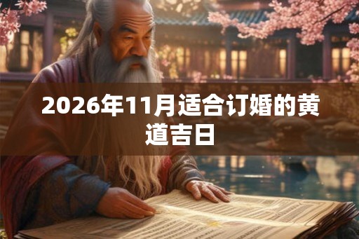 2026年11月适合订婚的黄道吉日