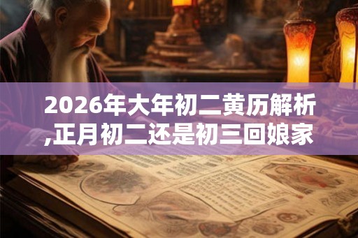 2026年大年初二黄历解析,正月初二还是初三回娘家？
