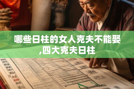哪些日柱的女人克夫不能娶,四大克夫日柱