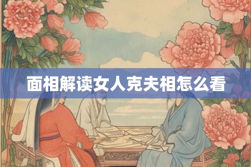 面相解读女人克夫相怎么看