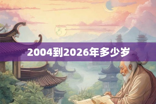 2004到2026年多少岁