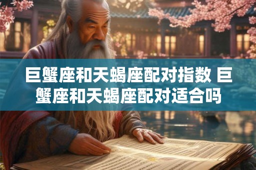 巨蟹座和天蝎座配对指数 巨蟹座和天蝎座配对适合吗