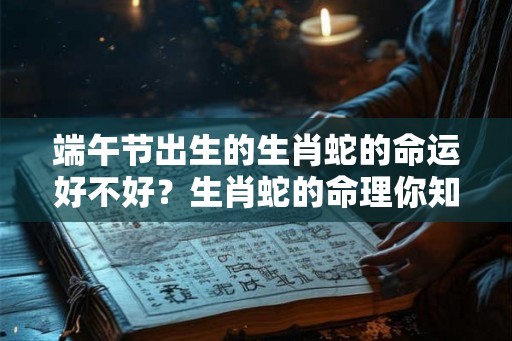 端午节出生的生肖蛇的命运好不好?生肖蛇的命理你知道吗? 端午节出生的生肖蛇的命运好不好?生肖蛇的命理你知道吗?