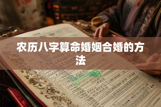 农历八字算命婚姻合婚的方法 农历八字算命婚姻合婚的方法