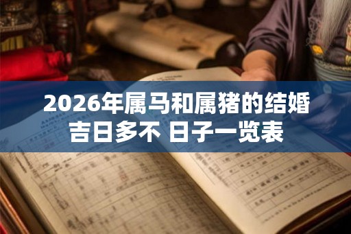 2026年属马和属猪的结婚吉日多不 日子一览表