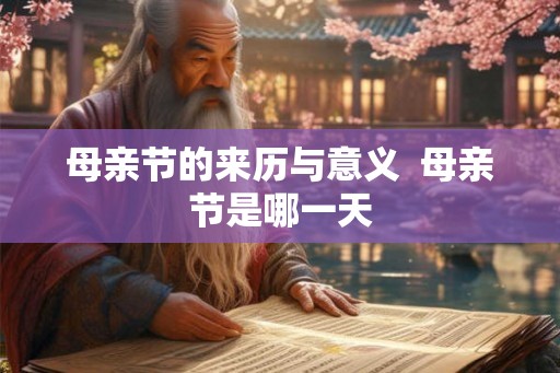 母亲节的来历与意义 母亲节是哪一天 母亲节的来历与意义 母亲节是哪一天