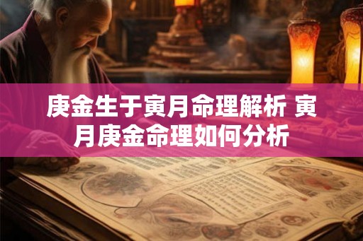 庚金生于寅月命理解析 寅月庚金命理如何分析 庚金生于寅月命理解析 寅月庚金命理如何分析