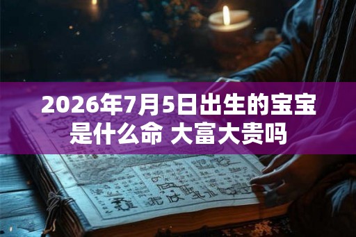 2026年7月5日出生的宝宝是什么命 大富大贵吗