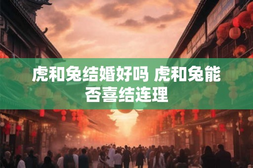 虎和兔结婚好吗 虎和兔能否喜结连理