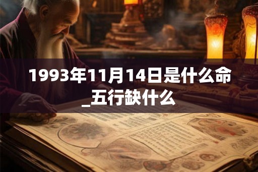 1993年11月14日是什么命_五行缺什么