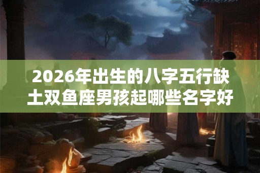 2026年出生的八字五行缺土双鱼座男孩起哪些名字好