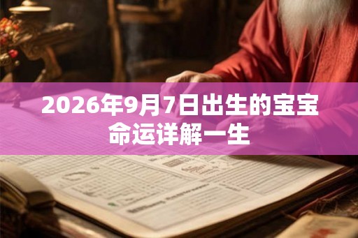 2026年9月7日出生的宝宝命运详解一生 2026年9月7日出生的宝宝命运详解一生