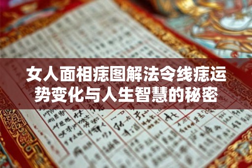 女人面相痣图解法令线痣运势变化与人生智慧的秘密