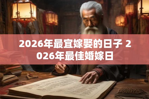 2026年最宜嫁娶的日子 2026年最佳婚嫁日