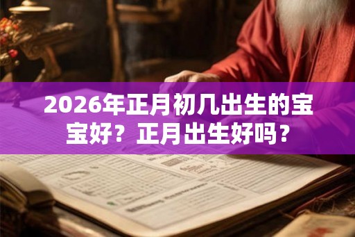 2026年正月初几出生的宝宝好?正月出生好吗? 2026年正月初几出生的宝宝好?正月出生好吗?