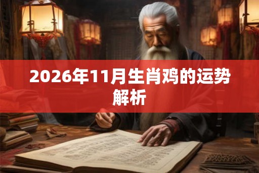 2026年11月生肖鸡的运势解析