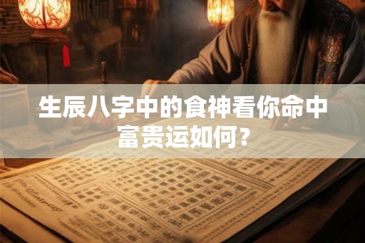 生辰八字中的食神看你命中富贵运如何？