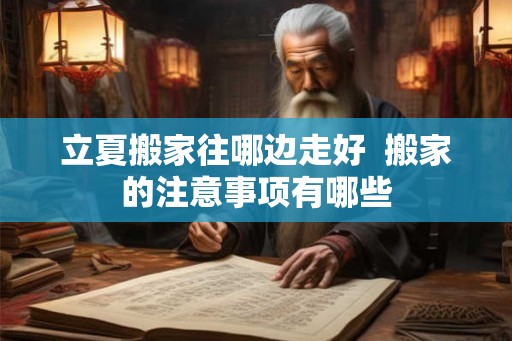 立夏搬家往哪边走好  搬家的注意事项有哪些