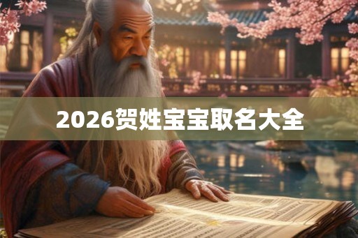 2026贺姓宝宝取名大全
