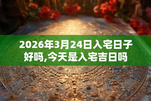 2026年3月24日入宅日子好吗,今天是入宅吉日吗