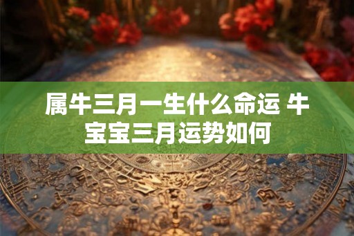 属牛三月一生什么命运 牛宝宝三月运势如何 属牛三月一生什么命运 牛宝宝三月运势如何