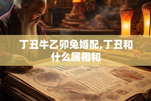 丁丑牛乙卯兔婚配,丁丑和什么属相和