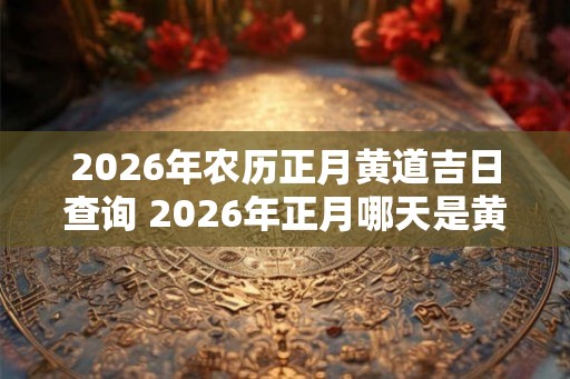 2026年农历正月黄道吉日查询 2026年正月哪天是黄道吉日