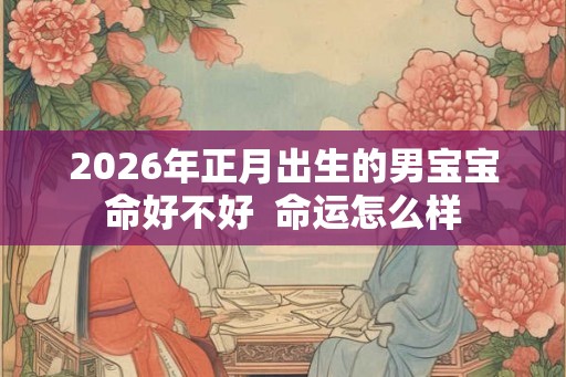 2026年正月出生的男宝宝命好不好  命运怎么样
