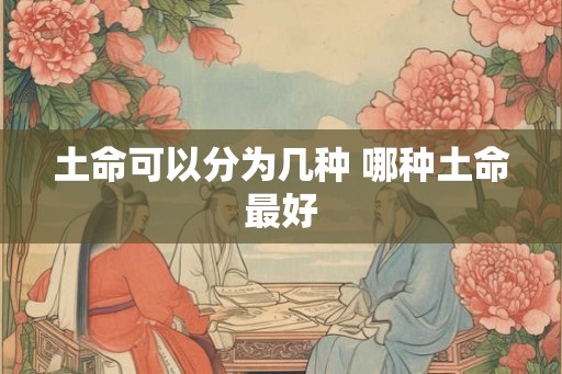 土命可以分为几种 哪种土命最好