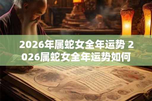 2026年属蛇女全年运势 2026属蛇女全年运势如何
