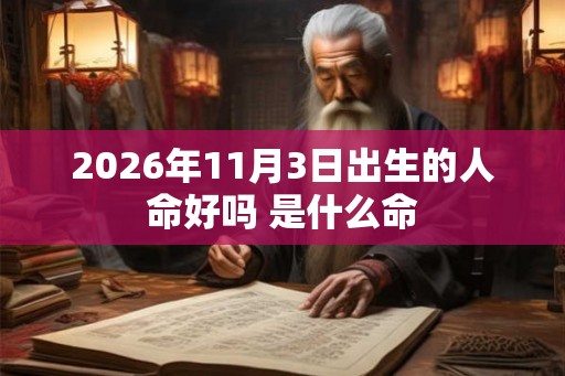2026年11月3日出生的人命好吗 是什么命