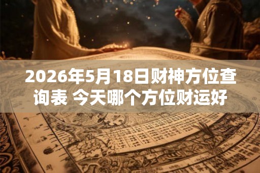 2026年5月18日财神方位查询表 今天哪个方位财运好
