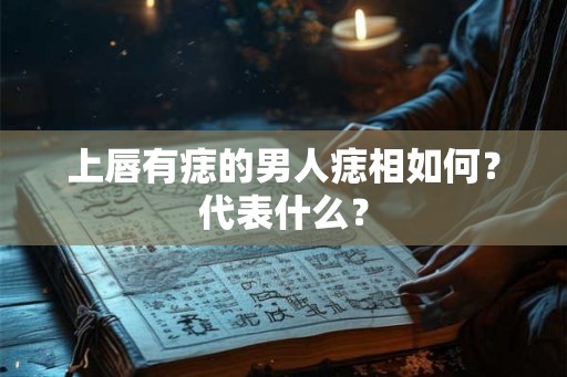 上唇有痣的男人痣相如何？代表什么？