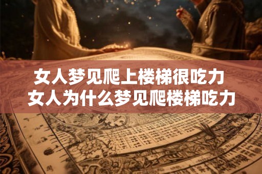 女人梦见爬上楼梯很吃力 女人为什么梦见爬楼梯吃力