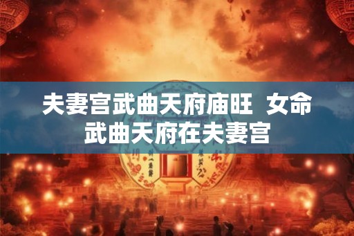 夫妻宫武曲天府庙旺 女命武曲天府在夫妻宫 夫妻宫武曲天府庙旺 女命武曲天府在夫妻宫