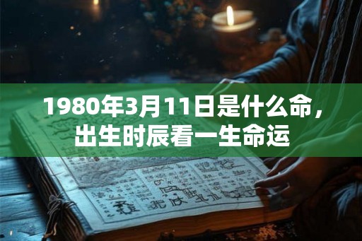1980年3月11日是什么命，出生时辰看一生命运