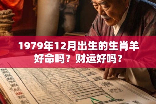 1979年12月出生的生肖羊好命吗？财运好吗？