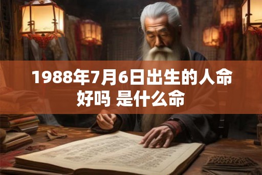 1988年7月6日出生的人命好吗 是什么命