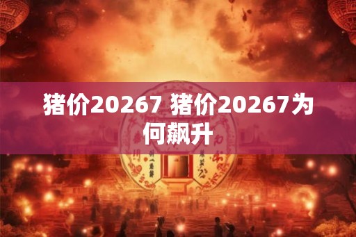 猪价20267 猪价20267为何飙升